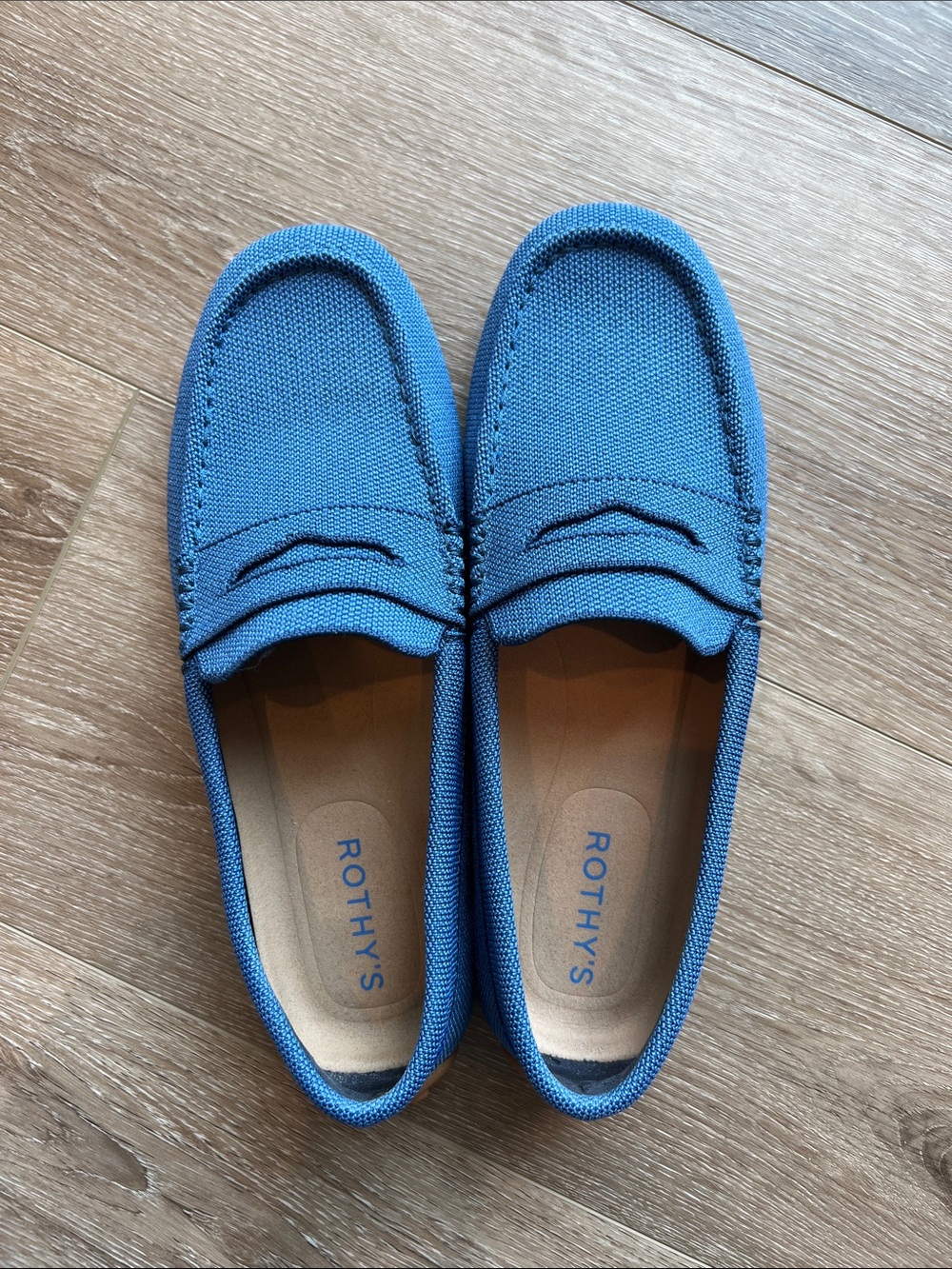 Rothy's Women's Cobalt Blue Knit Penny Loafers - Picture 2 of 3